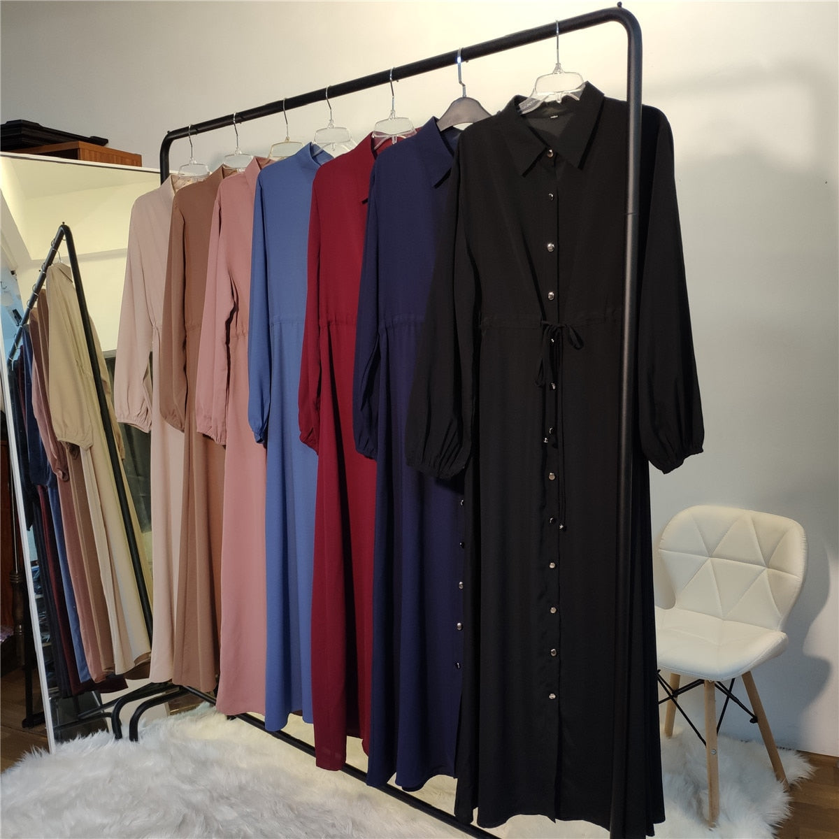 Hijab Kaftan Dress Islamic Clothing Vestidos Robe