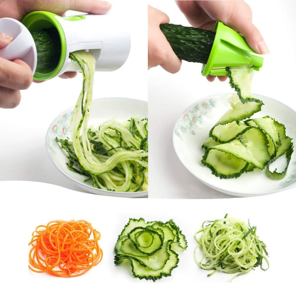 Portable Spiralizer Vegetable Slicer Handheld Spiralizer Peeler Stainless Steel