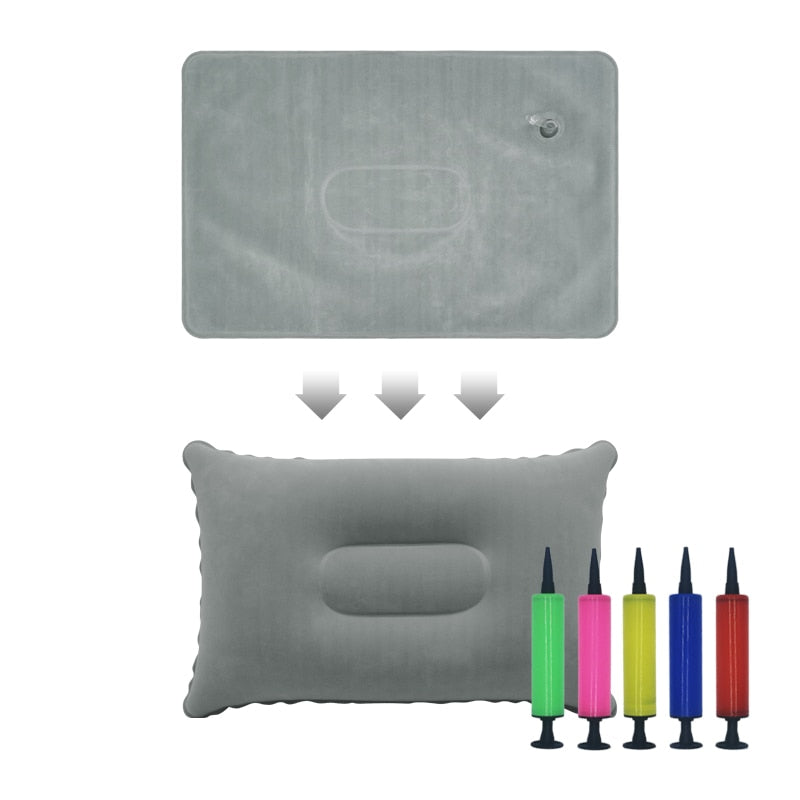 Aufblasbare Air Kissen Bett Schlafen Camping Kissen PVC Nylon Neck Bahre Rückenlehne Kissen für Reise Flugzeug Kopf Rest Unterstützung