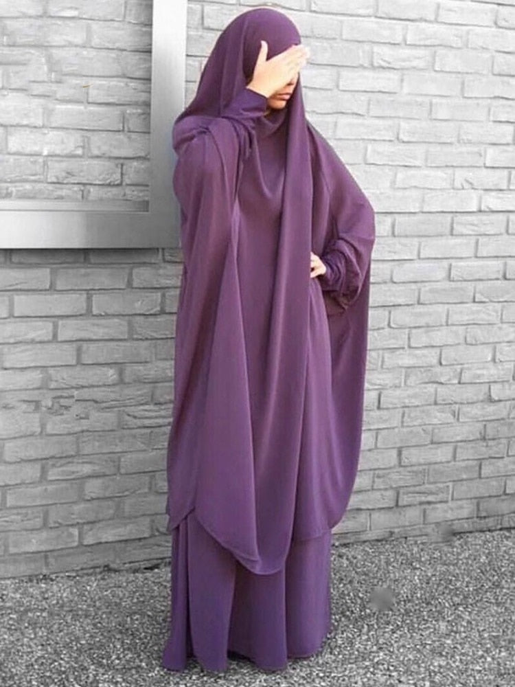Hooded Muslim Women Hijab Dress Prayer Garment