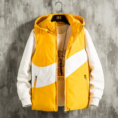 Stehkragen-Weste aus Baumwolle