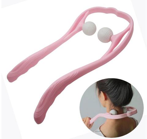 Kunststoff Druck Punkt Therapie Neck Massageador Massagem Entlasten Hand Roller Neck Massager Für Hals Schulter Trigger Punkt