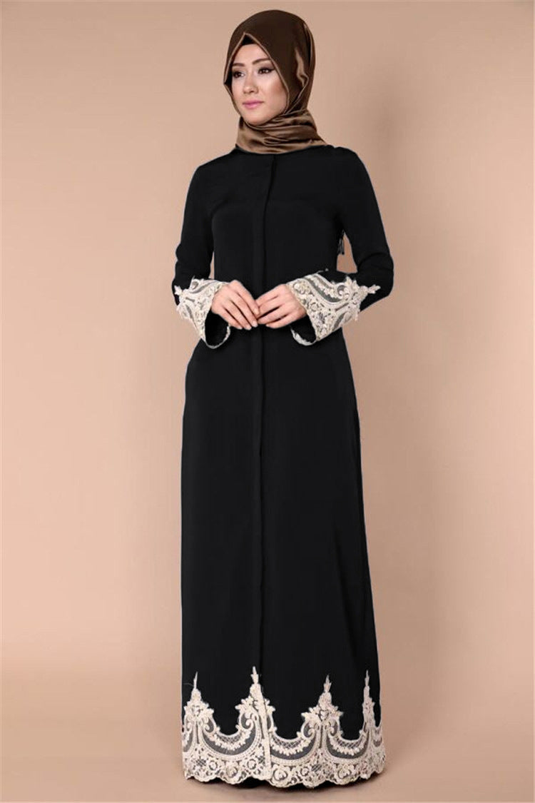 Muslimische lace robe Langes Kleid