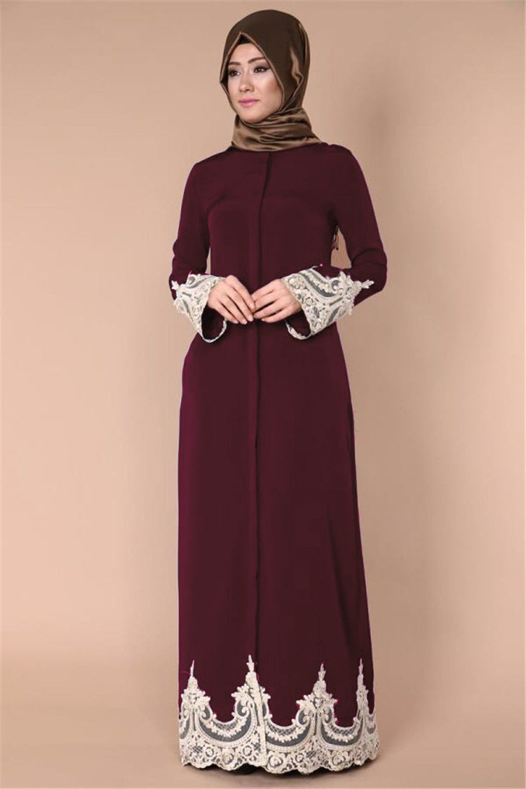 Muslimische lace robe Langes Kleid