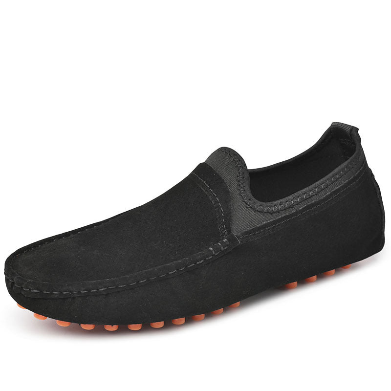 Freizeitschuhe Herren Sommer Mokassins Slip On Atmungsaktiv Plus-Size Echtleder