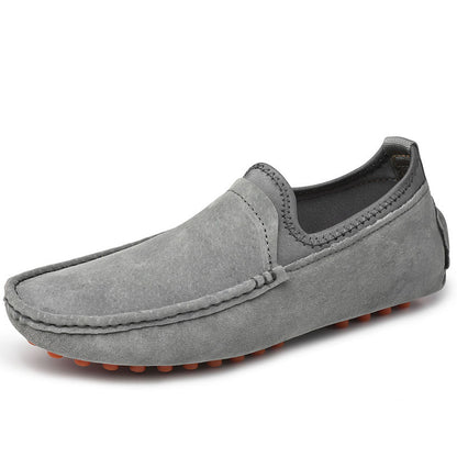 Freizeitschuhe Herren Sommer Mokassins Slip On Atmungsaktiv Plus-Size Echtleder