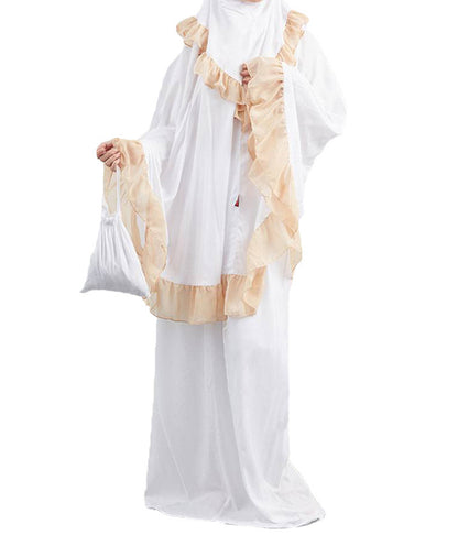 Muslimische Kinder Ramadan Mädchen Langarm Kleid Hijab Abaya Robe Arabischen Dubai Kinder Kaftan Kopftuch Islamische Kinder Robe Jilbab