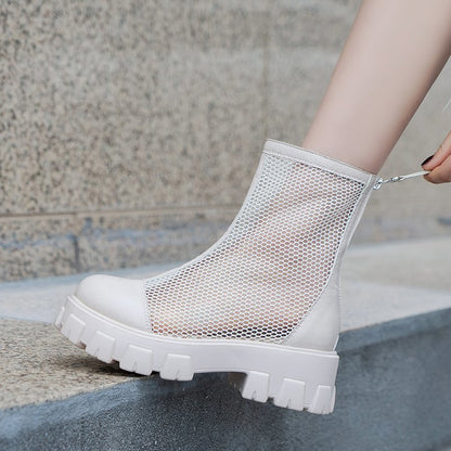 Sandalen Damen-Sandalen mit Reißverschluss hinten