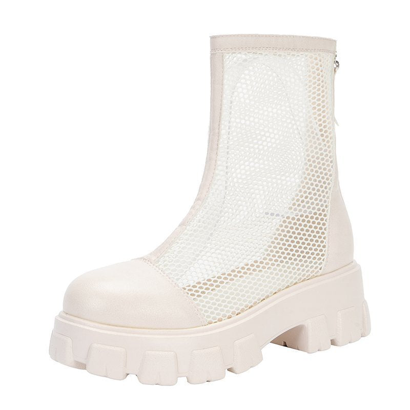 Sandalen Damen-Sandalen mit Reißverschluss hinten