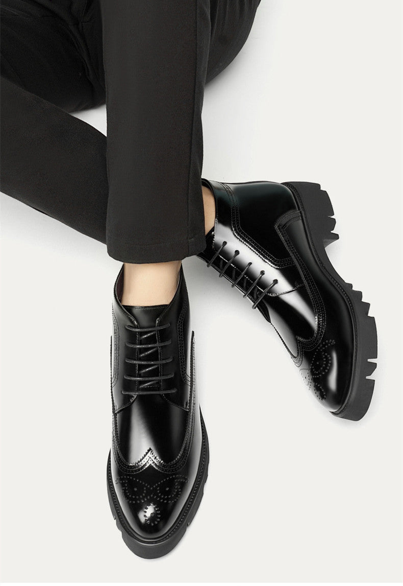 Martin-Stiefel aus Leder mit dicken Sohlen, britische High-Top-Schuhe aus Leder