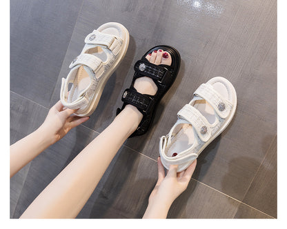 Sports daddy sandals casual flat all-match ins tide platform shoes