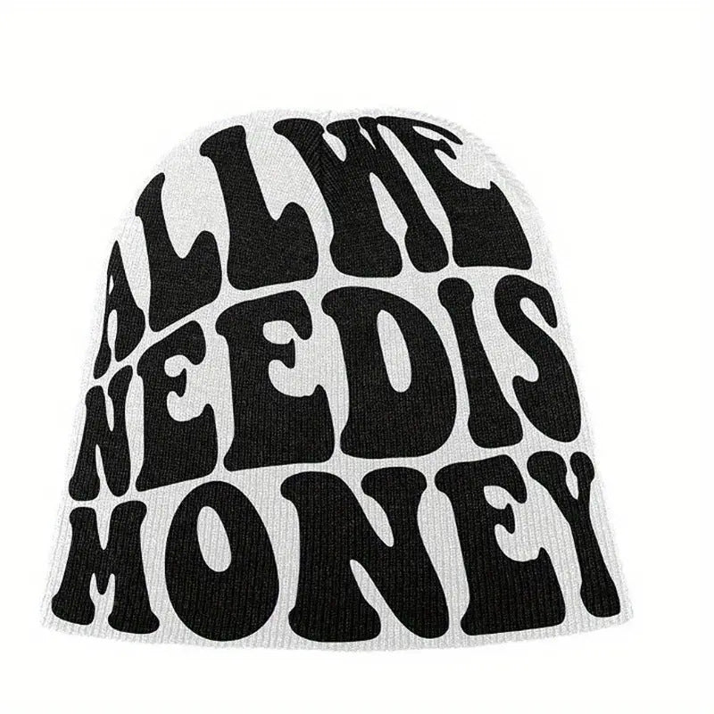 Buchstaben-Beanie-Mütze für Männer und Frauen Hip-Hop-Stil Beanie-Strickmütze
