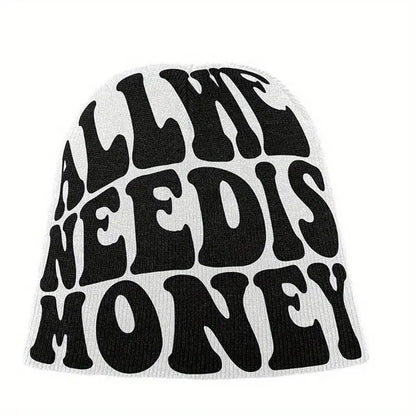 Buchstaben-Beanie-Mütze für Männer und Frauen Hip-Hop-Stil Beanie-Strickmütze