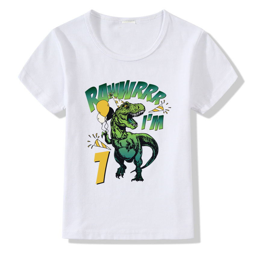 Kinder T-Shirt Zahlen 1-9 Geburtstags-T-Shirt