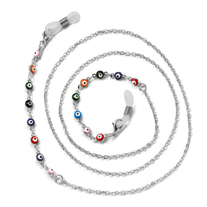 Farbkonservierung vergoldete Hängekette buntes Brillenband