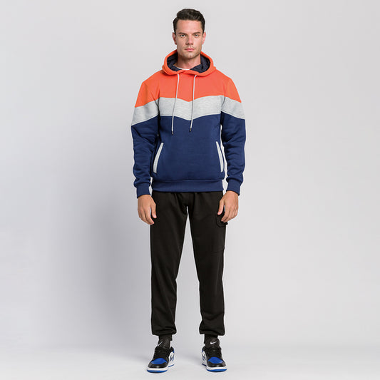 Modischer Pullover mit Kapuze Sweatshirt für Herren Frühling und Herbst lässig einfarbig