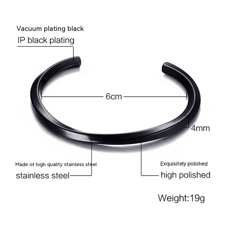 Herrenschmuck Hip-Hop Mobius Diamant Edelstahl Vintage Armband