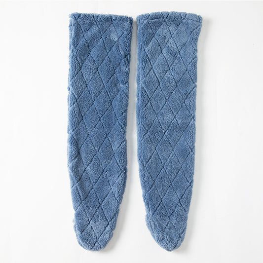 Knieschoner für ältere Menschen lange warme Verbindung kältebeständige Fußsocke aus Korallenvlies