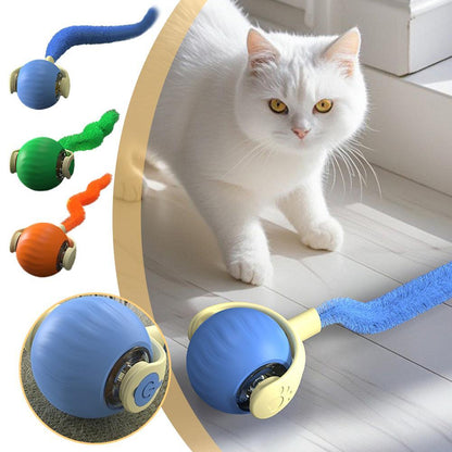 Zerrball-Spielzeug für Haustiere, bewegungsaktiviertes, interaktives Katzen-Rollball-Spielzeug mit Vogelgezwitscher und Teaser-Spiel für Haustiere und Kätzchen, Haustierprodukte