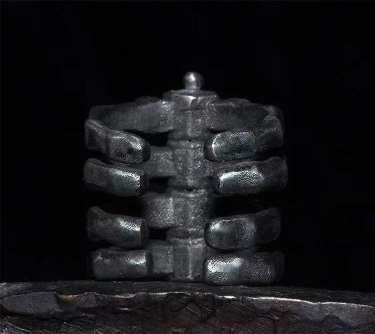 Kreativer Schmuck Mode Rippe Legierung Knochen Ring Männer