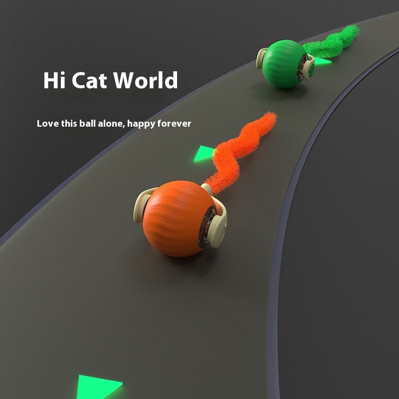 Zerrball-Spielzeug für Haustiere, bewegungsaktiviertes, interaktives Katzen-Rollball-Spielzeug mit Vogelgezwitscher und Teaser-Spiel für Haustiere und Kätzchen, Haustierprodukte