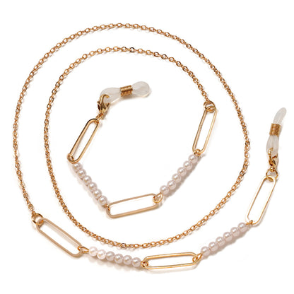 Farbkonservierung vergoldete Hängekette buntes Brillenband