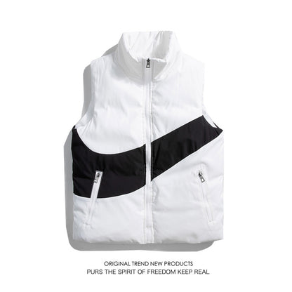 Stehkragen-Weste aus Baumwolle