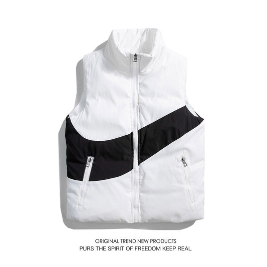 Stehkragen-Weste aus Baumwolle