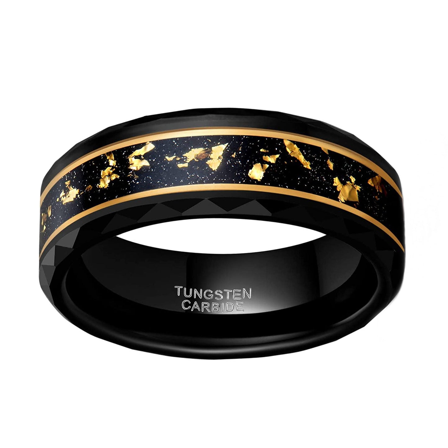 Unregelmäßiger Kies-Nischen-Herren-Schmuckring