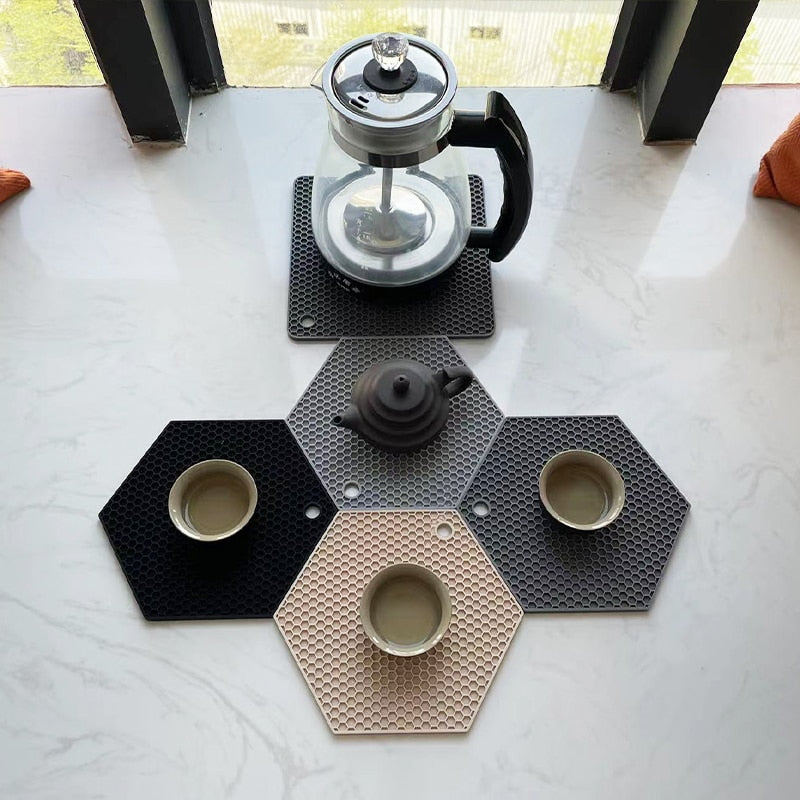 25 Stile Silikon matte 230 °c hitze beständige Potholder Esstisch Tischset rutsch feste Topf halter Tasse Untersetzer Küchen zubehör