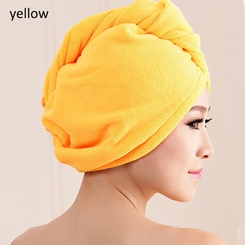 23*60cm 1 Pc Schnell Trockenen Handtücher Mikrofaser Stoff Trockenes Haar Hut Dusche Kappe Dame Turban Bad Handtuch saugfähigen
