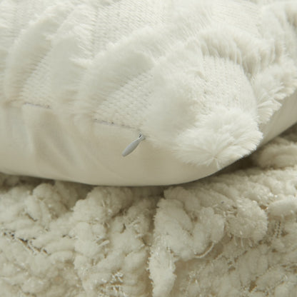 3D Rhombus Plush Cushion Cover Geometric Decorative Throw Pillow Case Soft Cozy Bed Sofa Pillow Cover Nordic Home Spring Decor