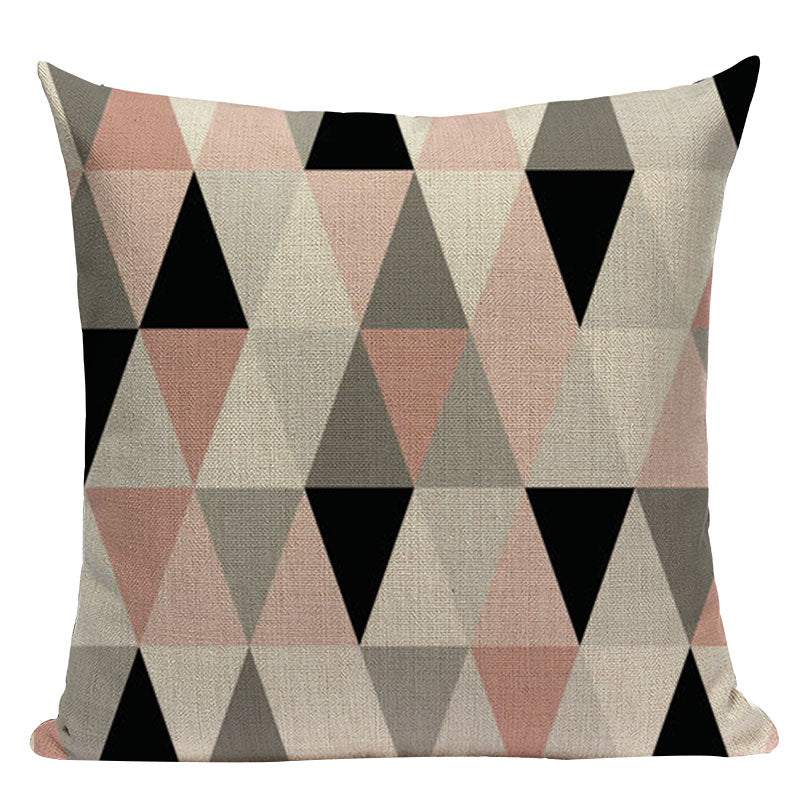 Pink Geometric Nordic Cushion Cover Tropic Palm Leaf Throw Pillow Bedding Pillow Case Sofa Bed Decorative Heart Pillowcase