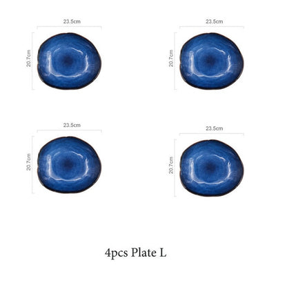 1/2/4 Pcs Nordic Keramik Lebensmittel Gericht Platte Haushalt Keramik Unregelmäßigen Teller Salat Platte Teller Geschirr