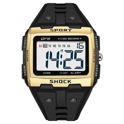 Big Numbers Full Size Digital Watch Easy to Read 5ATM Water Resistant