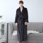 Plus Größe 3XL Männer Robe Winter Flanell Weiche Kimono Kleid Liebhaber Ultra Große Lange Bademantel Nachtwäsche Dicke Warme Frauen Nachtwäsche