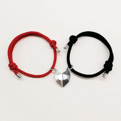 2Pcs Magnetic Paar Halskette Liebhaber Herz Abstand Gepaart Anhänger Projektion Halsketten Für Frauen Schmuck Valentinstag Geschenk