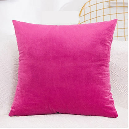 Cushion Soft Velvet Pillow Covers Home Decor for Sofa Seat Chair Car Pillowcase Pink Beige Cushion Covers