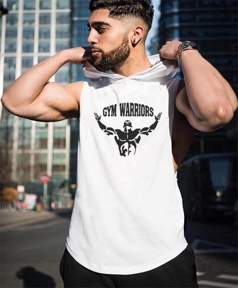 Marke Gym Kleidung Mens Bodybuilding Mit Kapuze Tank Top