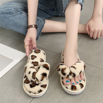 Frau Hausschuhe Winter Schuhe Für Frauen Plattform Hause Hausschuhe Faux Pelz Warme Schuhe Mid Ferse Weibliche Slides Plus Größe 42