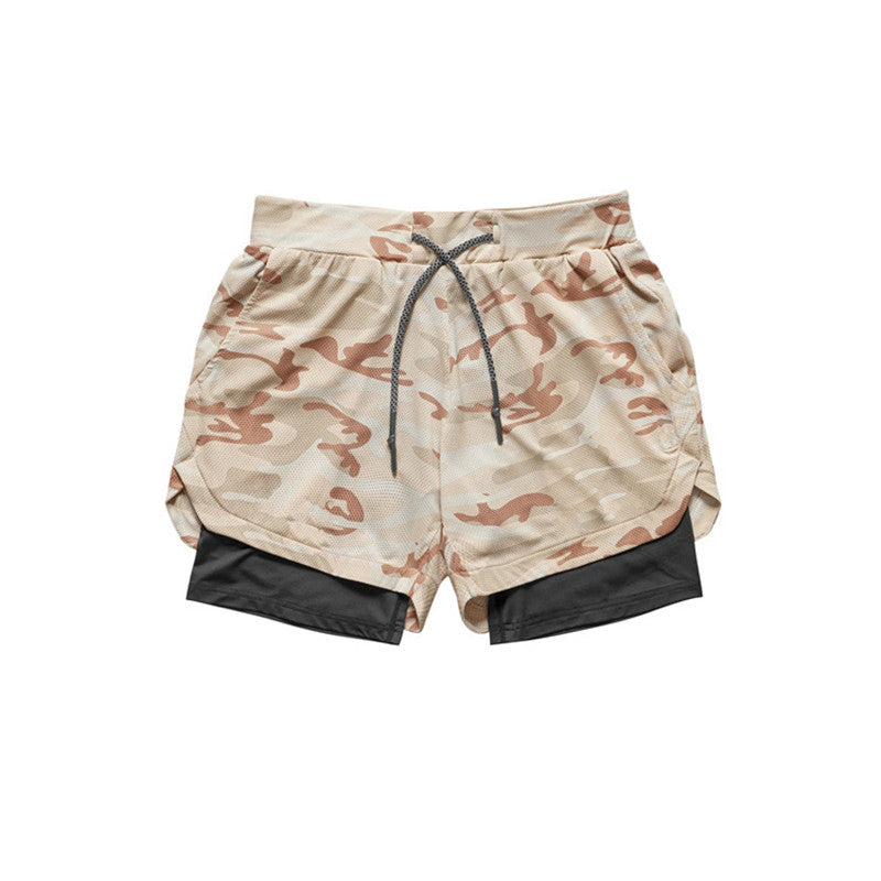 Lauf Camo Shorts Männer 2 In 1 Doppel-deck Quick Dry GYM