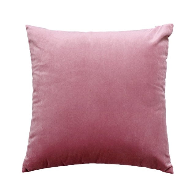 Cushion Soft Velvet Pillow Covers Home Decor for Sofa Seat Chair Car Pillowcase Pink Beige Cushion Covers