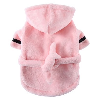 Pet Dog Bathrobe Dog Pajamas Sleeping Clothes Soft Pet Bath Drying Towel Clothes for Puppy Dogs Cats Pet Accessories