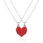 2Pcs Magnetic Paar Halskette Liebhaber Herz Abstand Gepaart Anhänger Projektion Halsketten Für Frauen Schmuck Valentinstag Geschenk