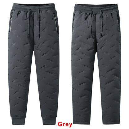 Winter Zip Taschen Verdicken Fleece Jogginghose Männer Jogger Schwarz Grau Unten Baumwolle Warme Hosen Männlichen Wasserdicht Thermische Hosen 7XL