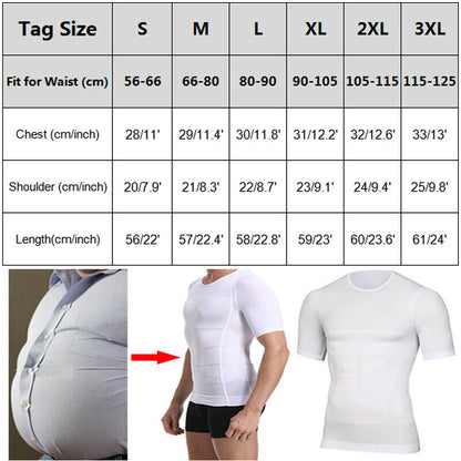 Classix Men Body Toning T-Shirt Slimming Body Shaper Corrective