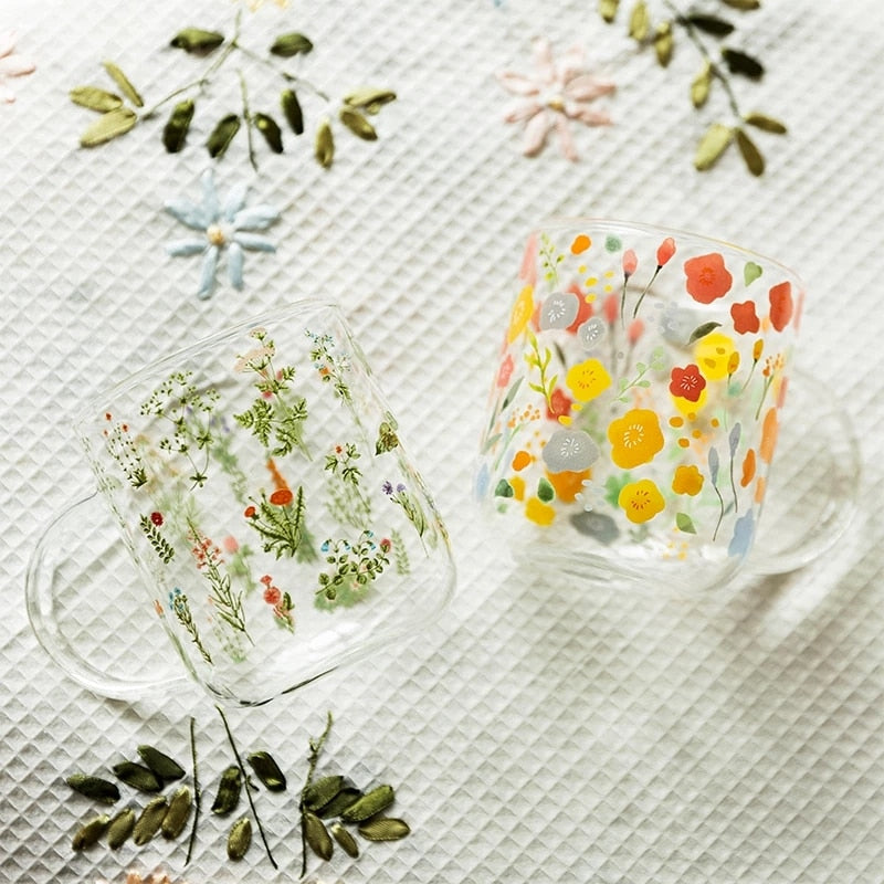 Kreative Cartoon Blume Kaffee Becher Hause Büro Glas Wasser Tasse Handgriff Milch Frühstück Drink Cup DROPSHIPPING