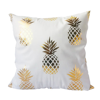 Bronzing Cushion Cover Decorative Pillows Pineapple Eye Geometric Gold Pillow Case Luxury Sofa Cushions Home Chair Cojin 45*45cm