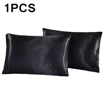 1Pc Queen Satin Silk Pillowcase Pillow Case Cover Home Bedding Smoothy Pillow Rectangle Bedding Pillow