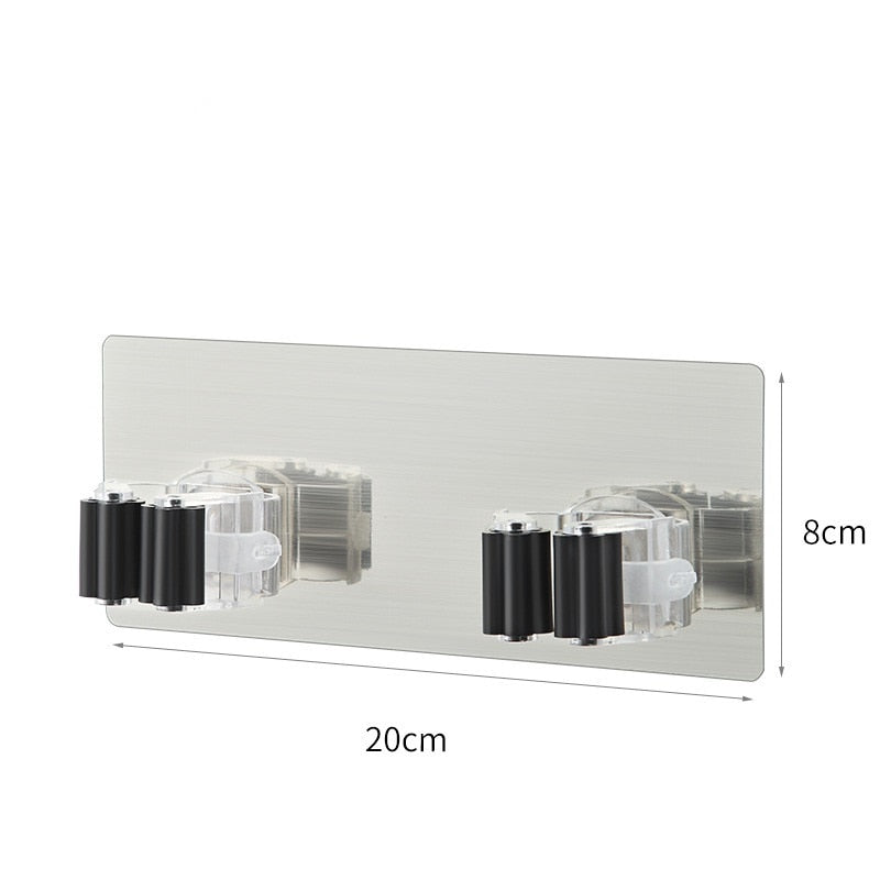 Adhesive Multi-Purpose Hook Wall Mounted Mop Organizer